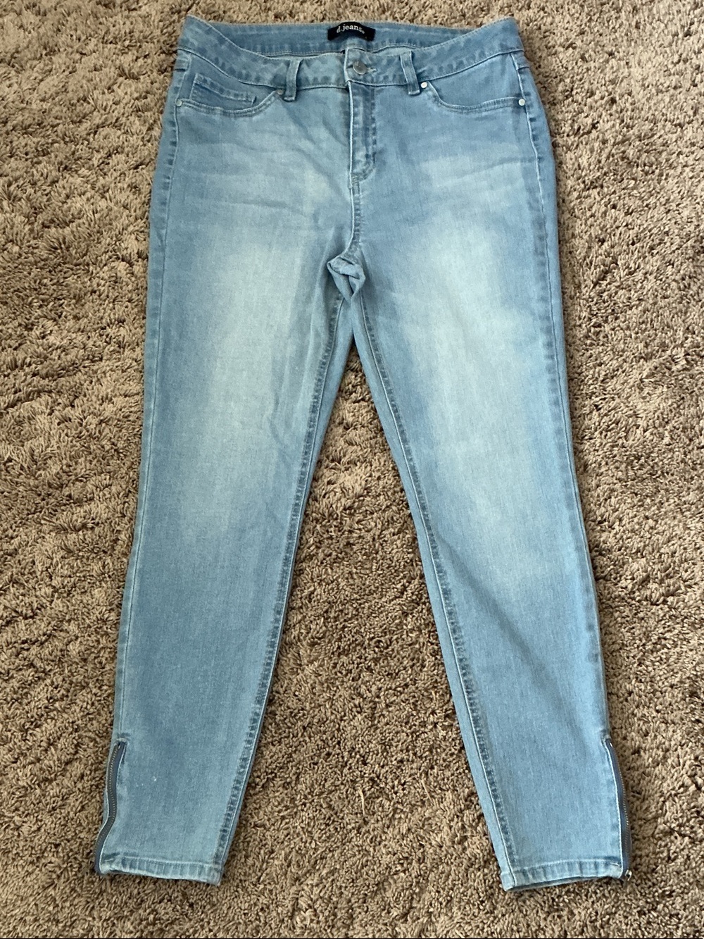 d. jeans High-Rise Light Wash Blue Denim Stretch Jeans NWOT